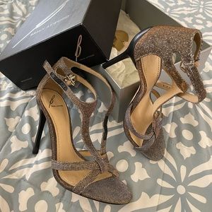Brian Atwood Sandals Size 7M Silver